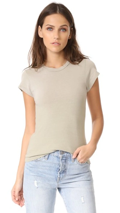Re/done X Hanes 1960s Slim Tee In Faded Sand