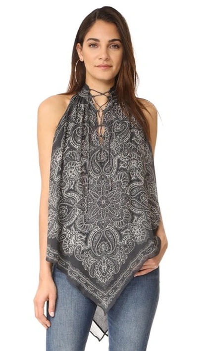 Shop Haute Hippie Handkerchief Top In Bandana