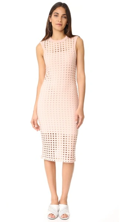 Alexander Wang T Fitted Tank Dress In Blush