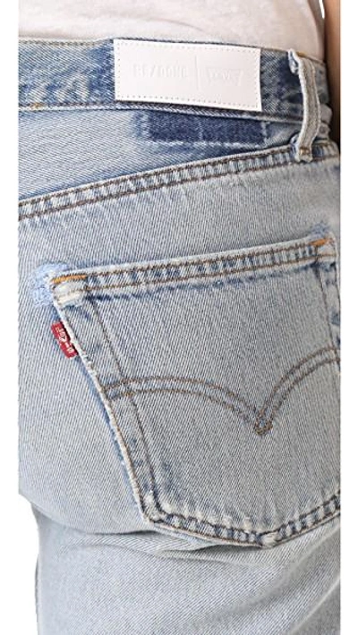 Shop Re/done X Levi's Relaxed Cropped Jeans In Destruction