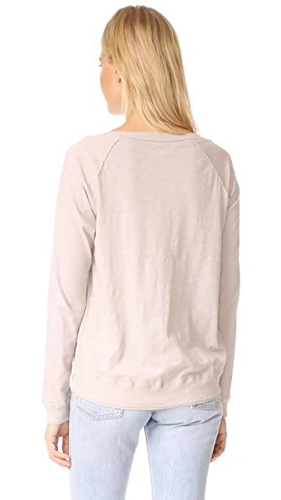 Shop Three Dots Off Shoulder Sweatshirt In Beige Sand