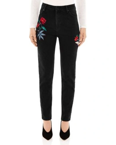 Sandro Maceoplex Embroidered Jeans In Black