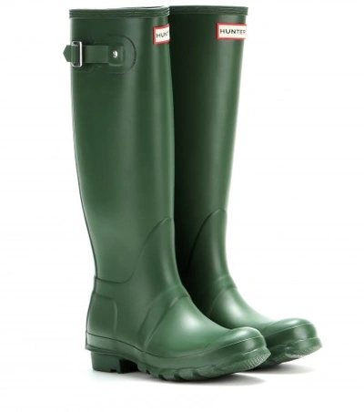 Shop Hunter Original Tall Rubber Wellington Boots In Hueter Greee