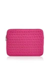 Marc Jacobs Logo Tech 13" Computer Case In Rasberry Rose/silver