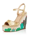 KATE SPADE KATE SPADE NEW YORK DALLAS EMBROIDERED PLATFORM WEDGE SANDALS,S1170571MNP