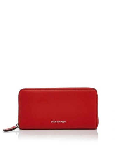 Mackage Duke Zip Around Leather Wallet In Flame Red