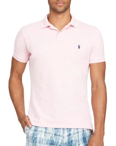 Polo Ralph Lauren Custom Slim Fit Weathered Short Sleeve Polo Shirt In Pink