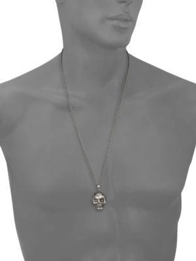 Shop Alexander Mcqueen Doctor Skull Necklace In Silver