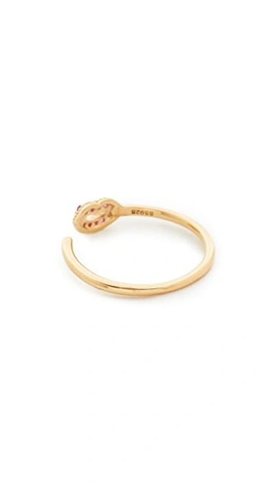 Shop Marc Jacobs Lips Open Ring In Gold