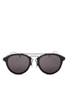 DIOR DIOR MIXED MEDIA ROUND SUNGLASSES, 51MM,BLACK226S-M