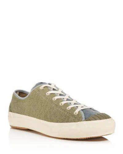 The Hill Side The Hill-side Slub Low Sneakers In Green