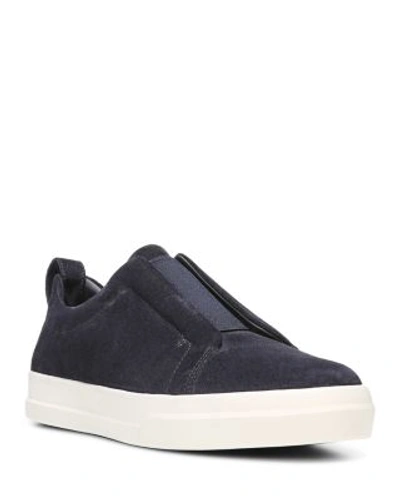 Shop Vince Men's Conway Suede Slip-on Sneakers In Coastal Blue