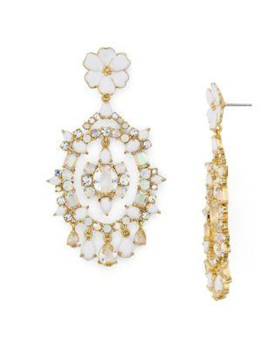 Kate Spade Garden Party Statement Earrings In Gold/white