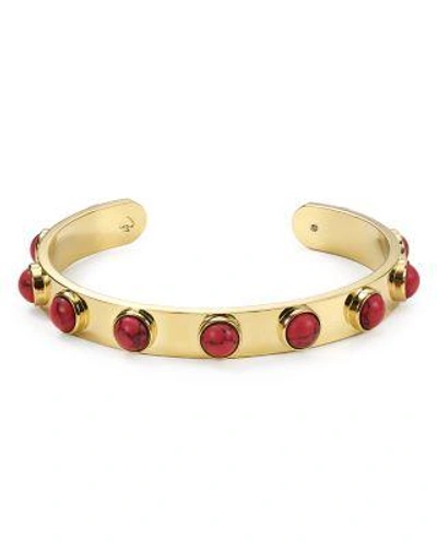 Kate Spade New York Dotted Cuff In Gold/red