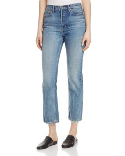 Shop Vince Vintage Straight-leg Jeans In Denim