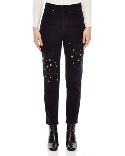 Sandro Maceoplex Embellished Jeans In Black