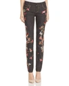 ALICE AND OLIVIA ALICE + OLIVIA JANE EMBROIDERED STRAIGHT JEANS,CC702D33109