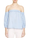 MILLY Shoulder Blouse,1632924SKY