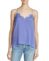 CAMI NYC The Racer Silk Cami,1760550PERIWINKLE