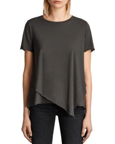 Allsaints Daisy Tee In Pirate Black