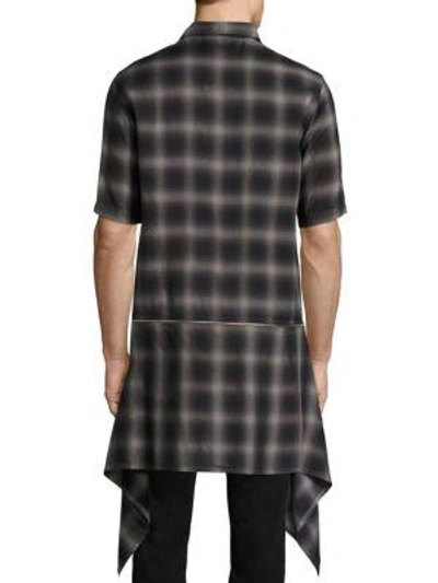 Shop Helmut Lang Zip Paneled Shirt In Black Multi