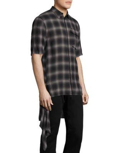 Shop Helmut Lang Zip Paneled Shirt In Black Multi