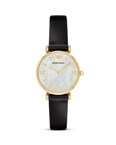 Emporio Armani Pearl Dial Watch, 32mm In Gold