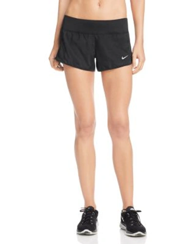 Nike Dri-fit Crew Running Shorts In Black