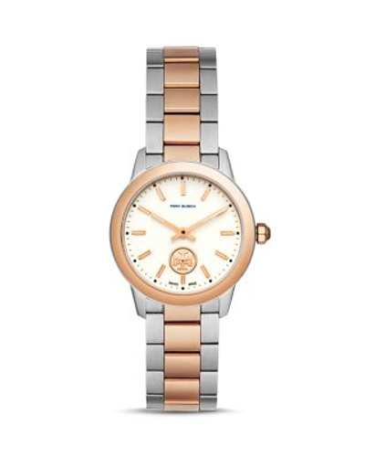 Shop Tory Burch Collins Watch, 32mm In White/rose