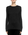 Whistles Annie Sparkling Open-knit Detail Sweater In Black