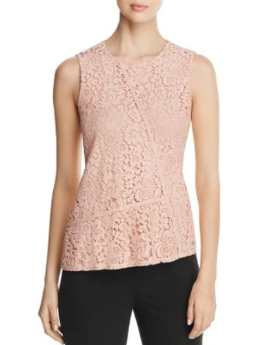 Hugo Boss Etopaly Lace Top In Light Pastel/pink