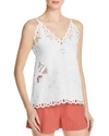 THEORY WIOLA EYELET EMBROIDERED TOP,H0403507