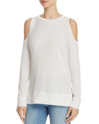 Shop Alice And Olivia Shoulder Tee In Off White