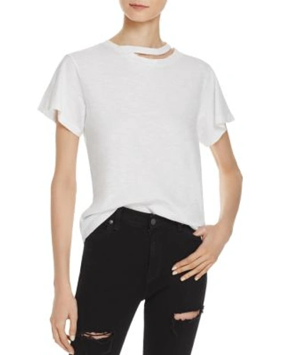 Lna Double Neck Band Tee In White