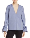 C/MEO COLLECTIVE Unstoppable Gathered Sleeve Top,2630071BLUE
