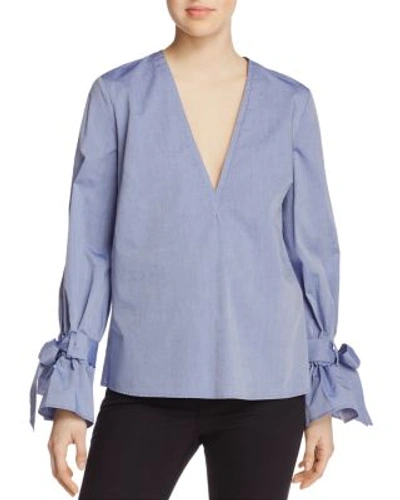 C/meo Collective Unstoppable Gathered Sleeve Top In Blue