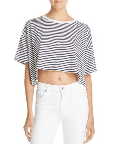 Alexander Wang T Striped Cotton-jersey T-shirt In White