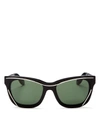 Givenchy Wire Square Sunglasses, 55mm In Black/silver/green Solid
