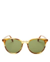 TOMS Bellini Round Sunglasses, 52mm,1673038AMBERALE/BOTTLEGREENSOLDLENS