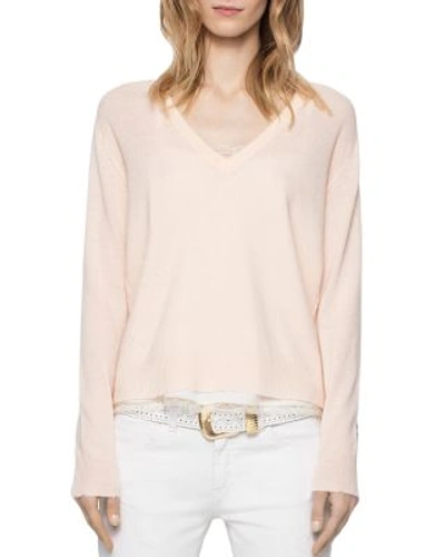 Zadig & Voltaire Lena Bis Cl Cashmere Sweater In Tan