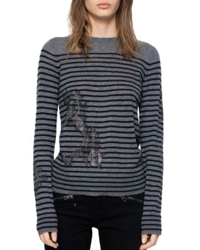 Zadig & Voltaire Miss Ter Cashmere Sweater In Gray