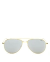 ILLESTEVA Linate Oversized Mirrored Sunglasses, 61mm,1816551GOLD/SILVERMIRROR