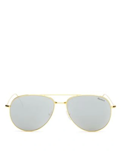 Illesteva Linate Oversized Mirrored Sunglasses, 61mm In Gold/silver Mirror