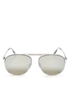 LE SPECS Liberation Aviator Sunglasses, 57mm,2551004SILVER/SILVERMIRROR