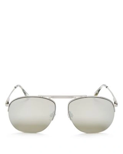 Shop Le Specs Liberation Aviator Sunglasses, 57mm In Silver/silver Mirror