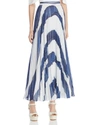 ALICE AND OLIVIA Shannon Pleated Maxi Skirt,2569028PAINTEDABSTRACTSTRIPE