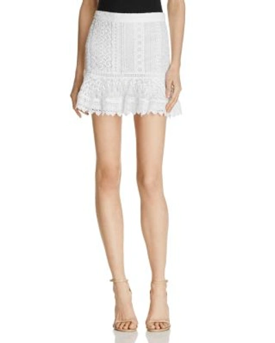 Bb Dakota Vera Lace Mini Skirt In Optic White