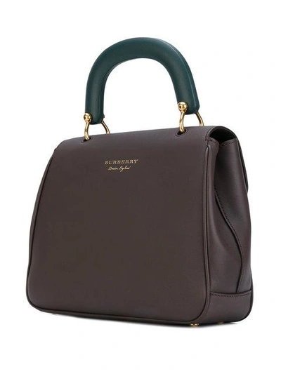 Shop Burberry The Medium Dk88 Top Handle Bag In Brown