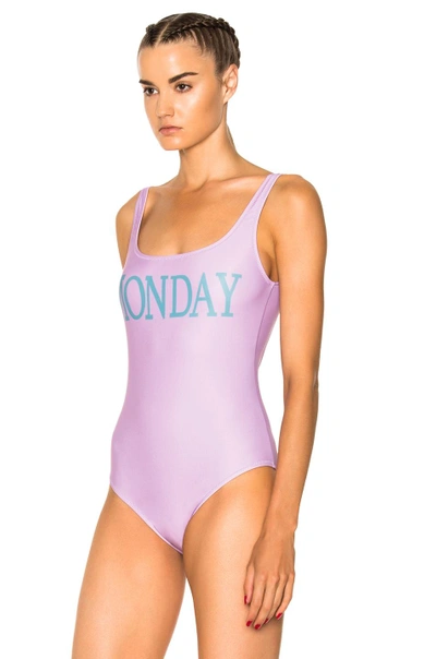 Shop Alberta Ferretti Monday Swimsuit In Purple