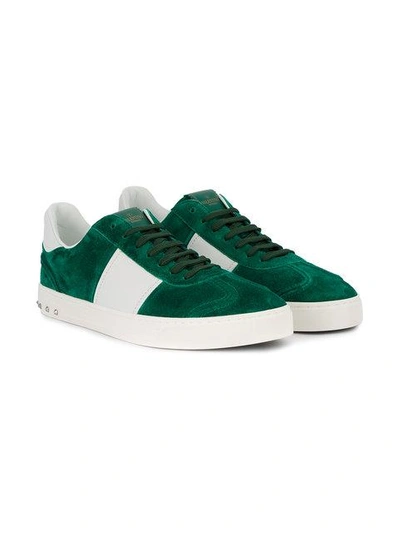 Shop Valentino Garavani Flycrew Sneakers In Green